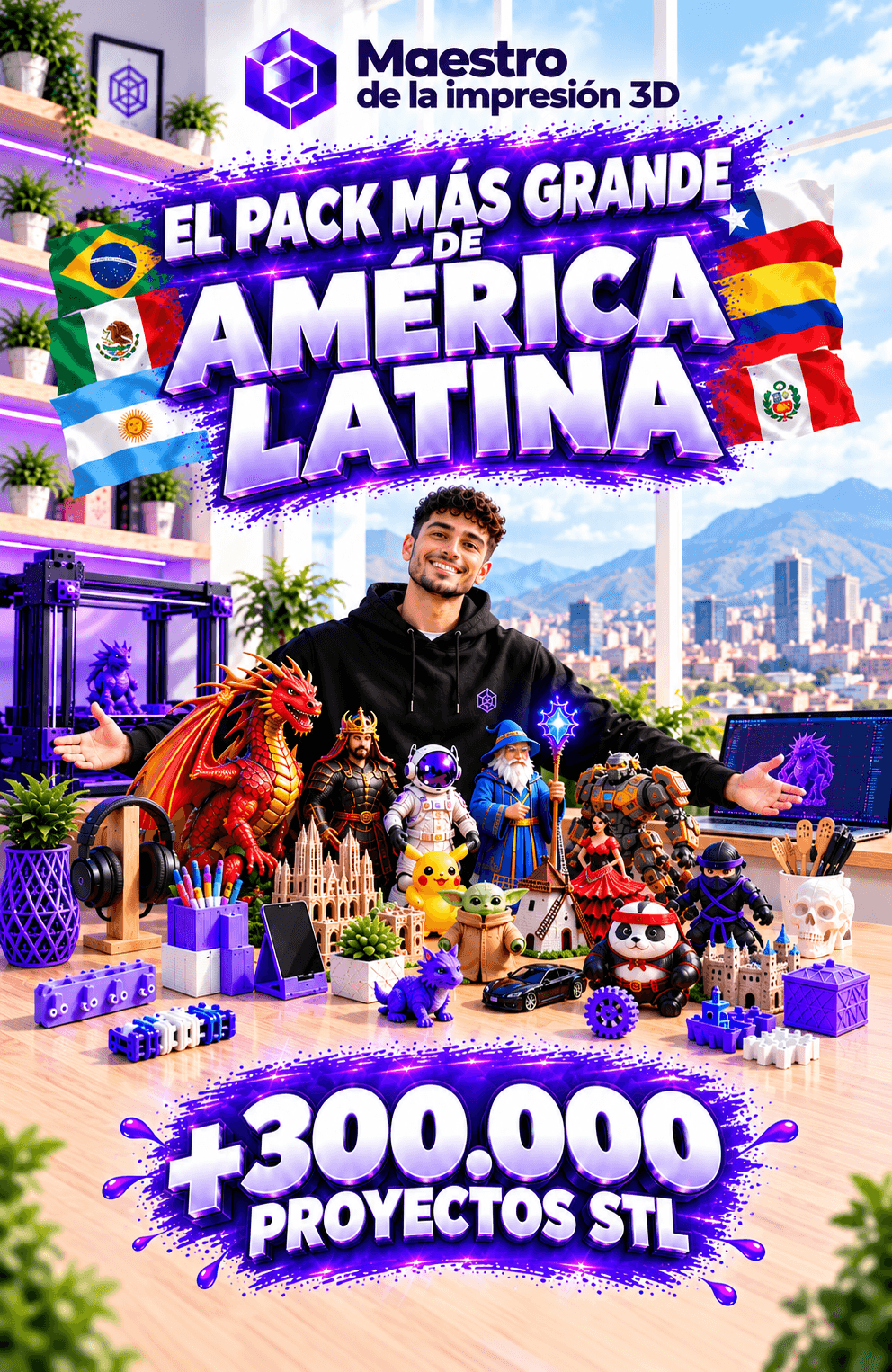 Maestro de la Impresión 3D: el pack más grande de América Latina, más de 300.000 proyectos STL